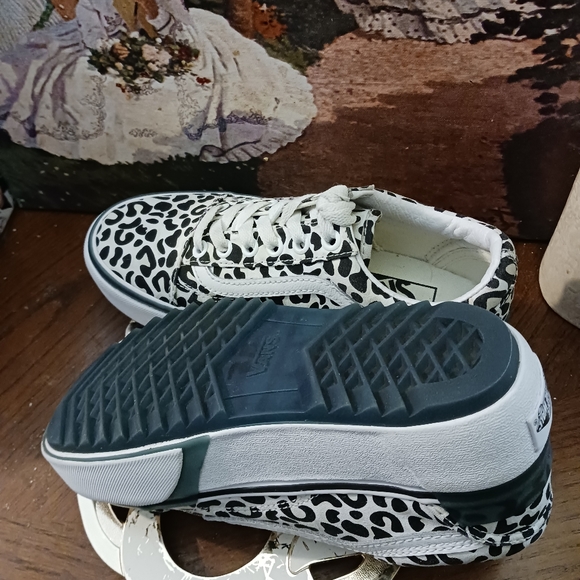 VANS 🛹Stacked Platform Blue,👟🐆Cheetah,Trendy SLIP Resistant. - Picture 6 of 16